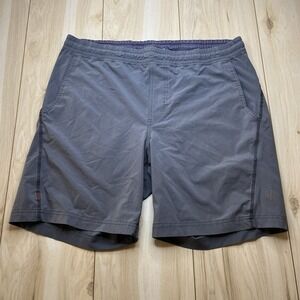 Rhone Shorts Performance Unlined Drawstring Pockets Gray Mens Size Large 8"ins